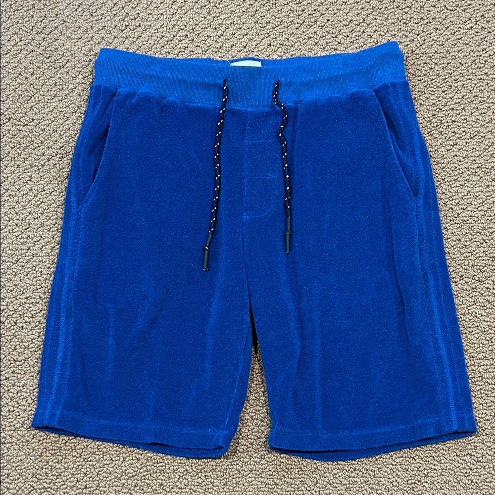 Surfside Supply Cobalt Blue Terry Drawstring Shorts sz Medium Beach Pool Resort